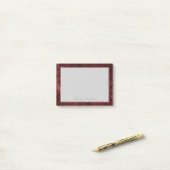 Post-it® Velvety Damask | Baroque Crimson Red Grunge (Sur un bureau)