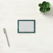 Post-it® Velvety Turquoise Damask | Grunge vert foncé Baroq (Bureau)
