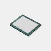 Post-it® Velvety Turquoise Damask | Grunge vert foncé Baroq (Incliné)