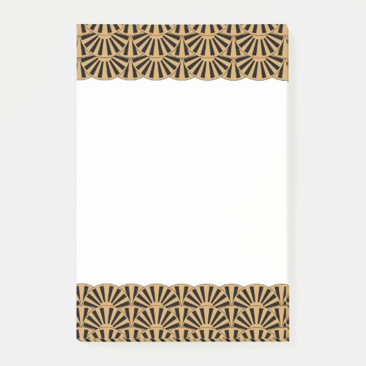 Post-it® Ventilateur or et noir Art déco Motif (Devant)