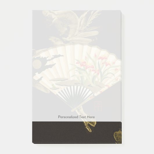 Post-it® Ventilateur oriental criblé au design floral (Devant)