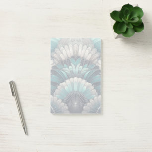Post-it® Ventilateurs Art Nouveau bleu et argent