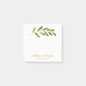 Post-it® Verdure Aquarelle Feuille Mariage Post-it Notes (Devant)