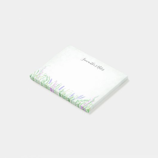 Post-it® Verdure en laiton rustique printemps aquarelle (Incliné)
