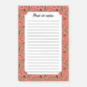 Post-it® Verdure rustique rétro Aquarelle de forêt d'automn