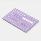 Post-it® Vérification de la manifeste de l'argent pourpre d (Incliné)