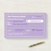 Post-it® Vérification de la manifeste de l'argent pourpre d (Sur un bureau)