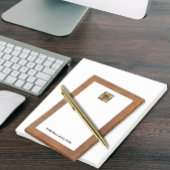 Post-it® Véritable aspect cuir Monogramme Nom