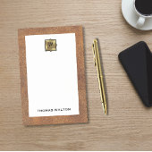 Post-it® Véritable aspect cuir Monogramme Nom
