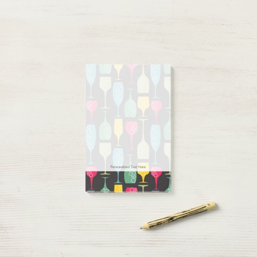 Post-it® Verre à vin (Sur un bureau)