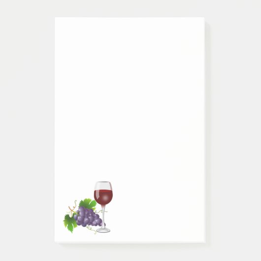 Post-it® Verre à vin et raisins (Devant)