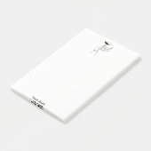 Post-it® Verre de champagne de la main de la dame Art déco (Incliné)