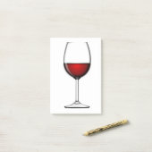 POST-IT® VERRE DE VIN ROUGE (Sur un bureau)
