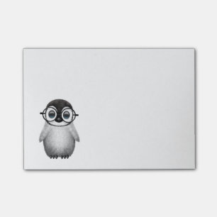 Post-it® Verres de port d'oeil de pingouin mignon de bébé