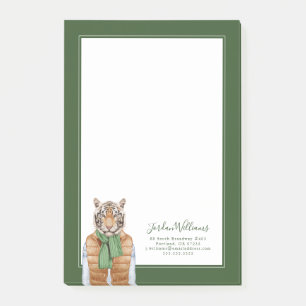 Post-it® Vers le bas le tigre de gilet ajoutent votre nom