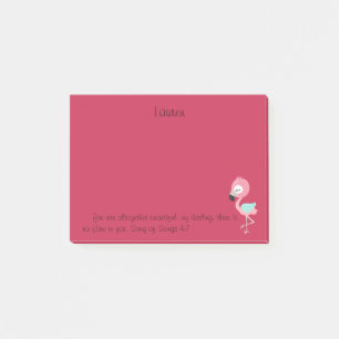 Post-it® Verset biblique Flamant rose rose