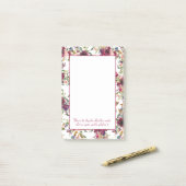 Post-it® Verset de la Bible florale rose Bourgogne (Sur un bureau)