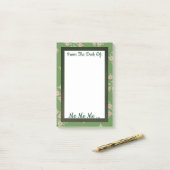 Post-it® Vert Avec Pêche (Sur un bureau)