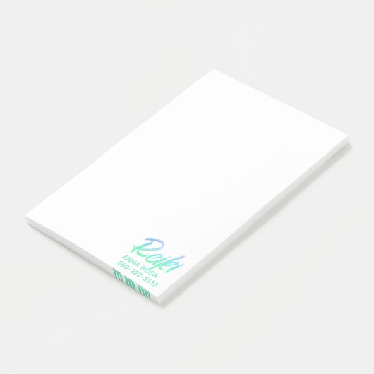 Post-it® Vert-bleu iridescent et turquoise Reiki de *~* (Incliné)