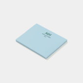 Post-it® Vert bleu minimal Nettoyer les initiales (Incliné)