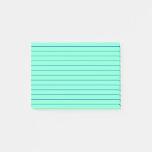 Post-it® Vert-bleu rayé
