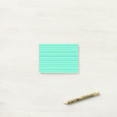 Post-it® Vert-bleu rayé (Sur un bureau)