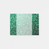 Post-it® Vert émeraude faux paillettes scintillent (Devant)