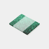 Post-it® Vert émeraude faux paillettes scintillent (Incliné)