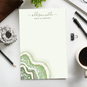 Post-it® Vert émeraude Paillettes Agate Géode Luxe Entrepri