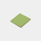 Post-it® Vert et Brown chèque Motif élégant (Incliné)