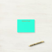 Post-it® Vert fait sur commande/bleu (Sur un bureau)