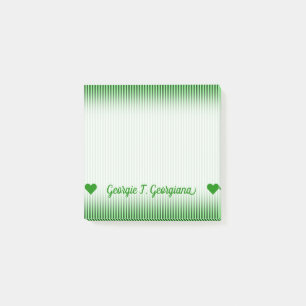 Post-it® Vert foncé et vert clair Grandes/Lignes Motif