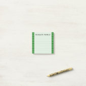 Post-it® Vert foncé et vert clair Grandes/Lignes Motif (Sur un bureau)