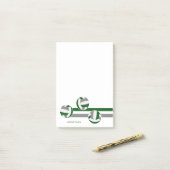 Post-it® vert gris volleyballs rayures nom du joueur (Sur un bureau)