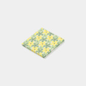 Post-it® Vert jaune rétro Y2K les années 70 Fleur Motif (Incliné)