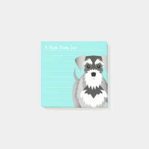 Post-it® Vert mignon gai de Schnauzer miniature