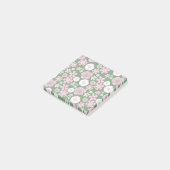 Post-it® Vert rose blanc rétro Y2K les années 70 Fleur Moti (Incliné)
