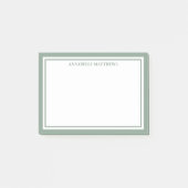 Post-it® Vert sauge minimaliste monogramme (Devant)
