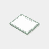 Post-it® Vert sauge minimaliste monogramme (Incliné)