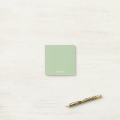 Post-it® vert sauge solide (Sur un bureau)
