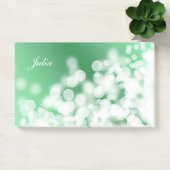 Post-it® Vert texture.text de style de Bokeh (Bureau)