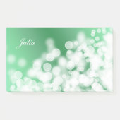 Post-it® Vert texture.text de style de Bokeh (Devant)