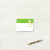 Post-it® Vert tropical d'hippocampe de plage de très bon (Sur un bureau)