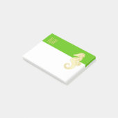 Post-it® Vert tropical d'hippocampe de plage de très bon (Incliné)