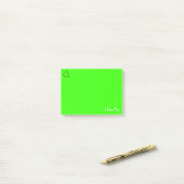 Post-it® Vert vibrant de la coutume je t'aime | (Sur un bureau)