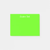 Post-it® Vert vibrant fait sur commande blanc des textes | (Devant)