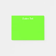Vert vibrant fait sur commande blanc des textes |