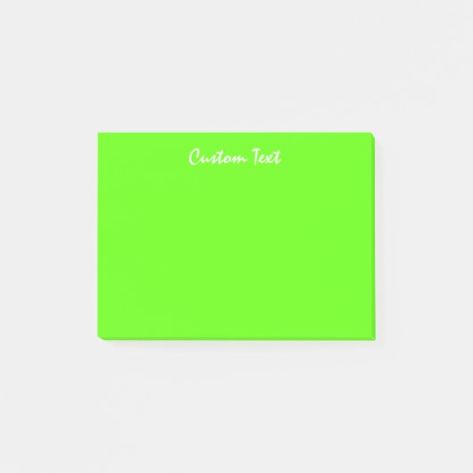 Post-it® Vert vibrant fait sur commande blanc des textes | (Devant)