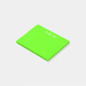 Post-it® Vert vibrant fait sur commande blanc des textes | (Incliné)
