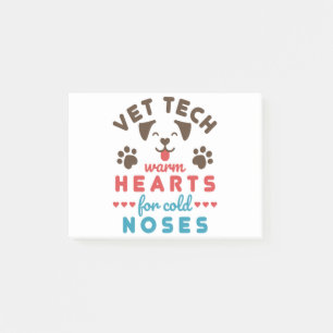 Post-it® Vet Tech Coeurs chauds pour nez froid